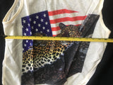 WHOLESALE ~ Women Top ~ American Flag & Leopard Tank Top  ~ 99008