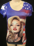 WHOLESALE ~ Women Top ~ American Flag & Leopard Tank Top  ~ 99007
